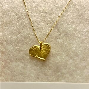 Gold Heart Pendant Necklace by Marcia Moran